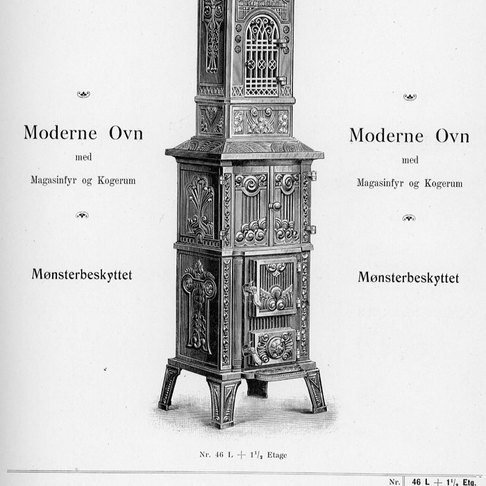 Moderne Ovn Med Kogerum Nr.46L+1,5 Etager, 1914
