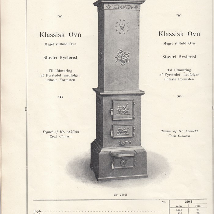 Klassisk Ovn Nr. 250B 1914