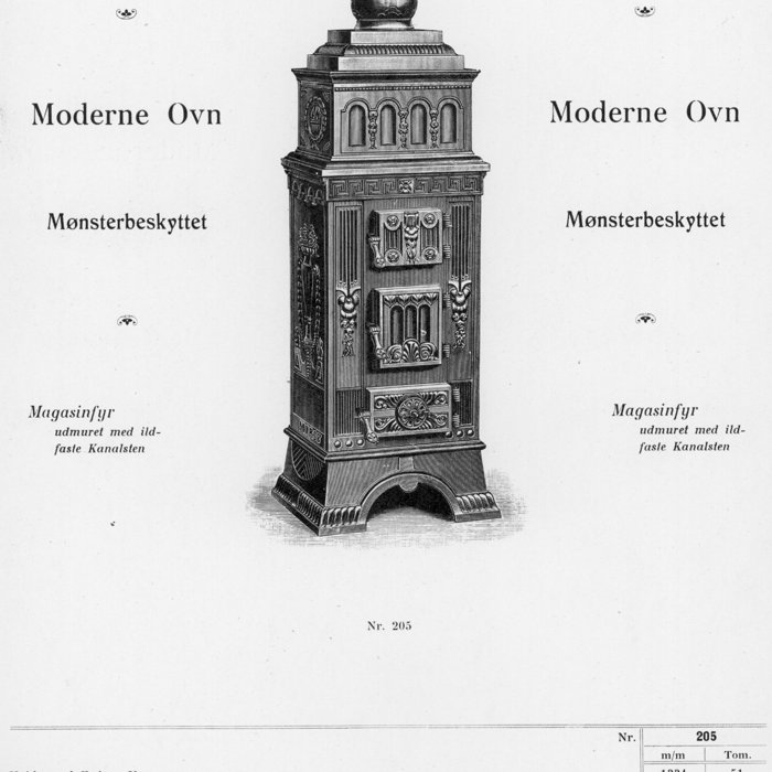 Moderne Ovn Nr.205, 1914