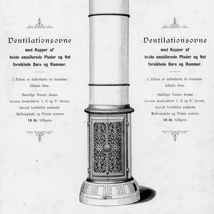 Ventilationsovn Nr.710E, Nr.720E, Nr.730E Og Nr.740E Prod. År. 1893
