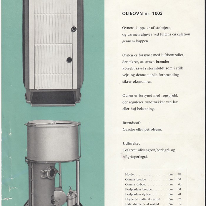 Olieovn Nr. 1003 1963