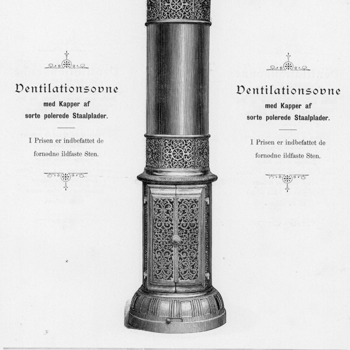 Ventilationsovn Nr.710C, 720C, 730C Og 740C, 1895 Prod. År. 1893