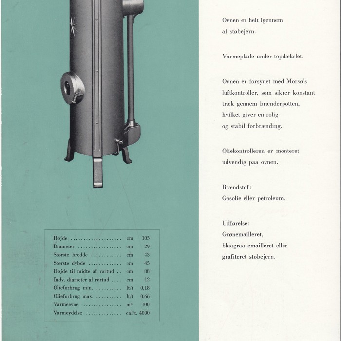 Olieovn Nr. 1021 1960