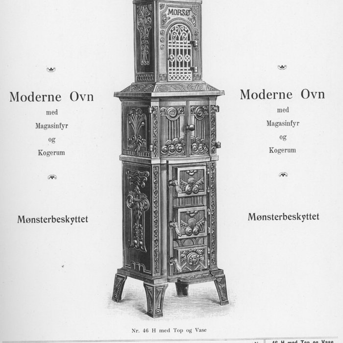 Kogeovn Nr.46H Med Top Og Vase, 1914